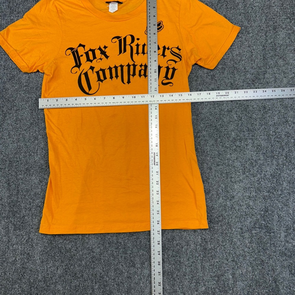 Fox Racing XL Orange Fox Riders Company Graphic T-Shirt Cotton Short Sleeve - Picture 4 of 5